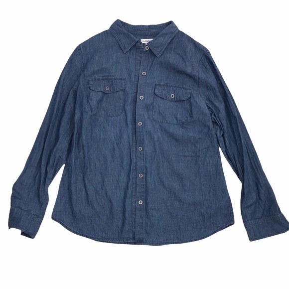 Croft & Barrow Chambray Button Down Shirt - Picture 1 of 7